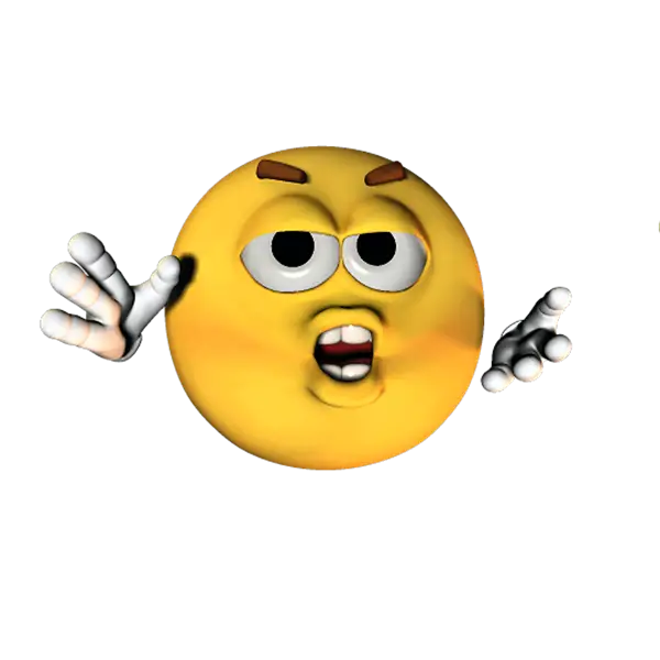 Cartoon Yellow Smiley Emoji with Hands