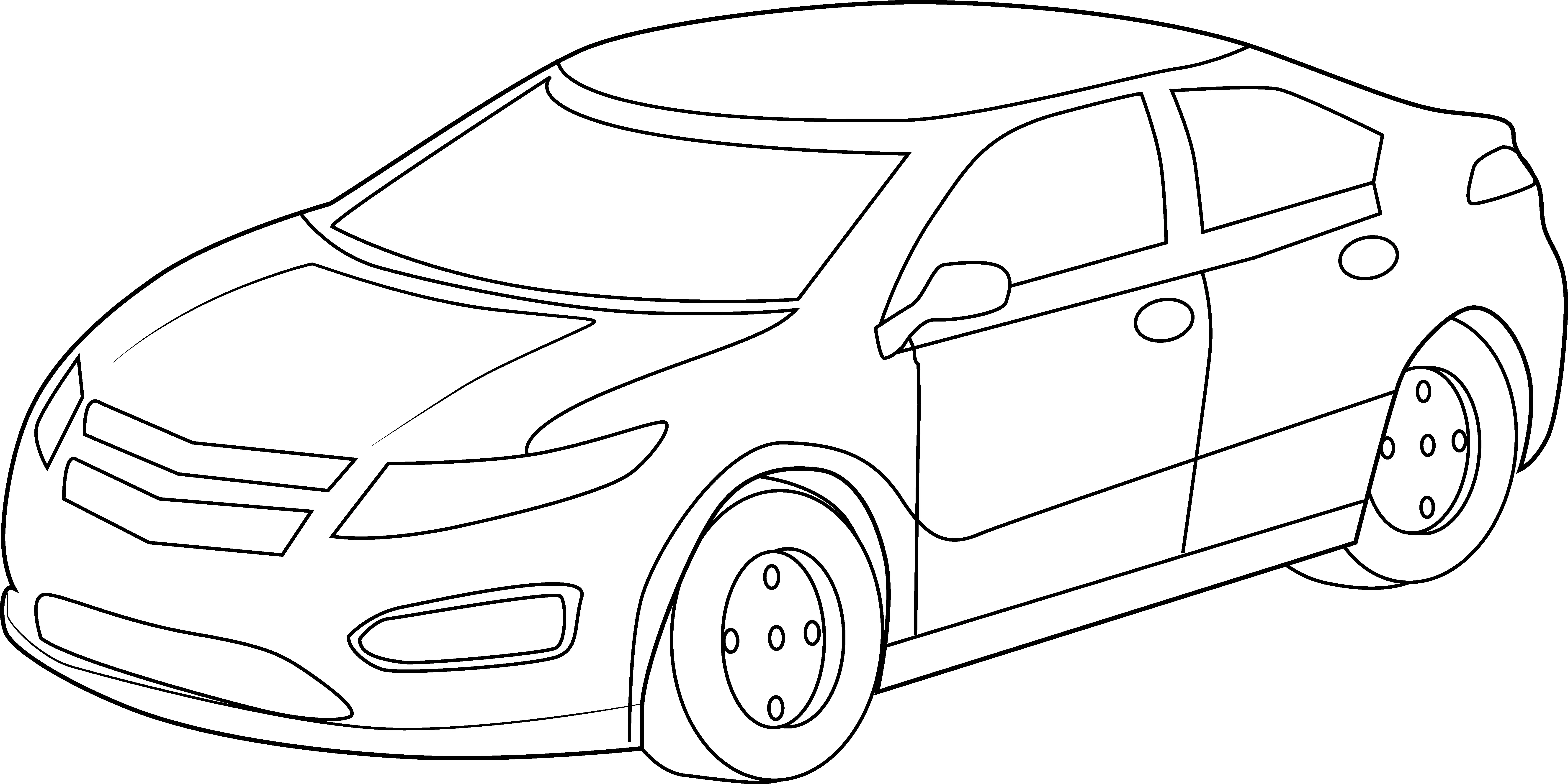 Car Line Art Drawing