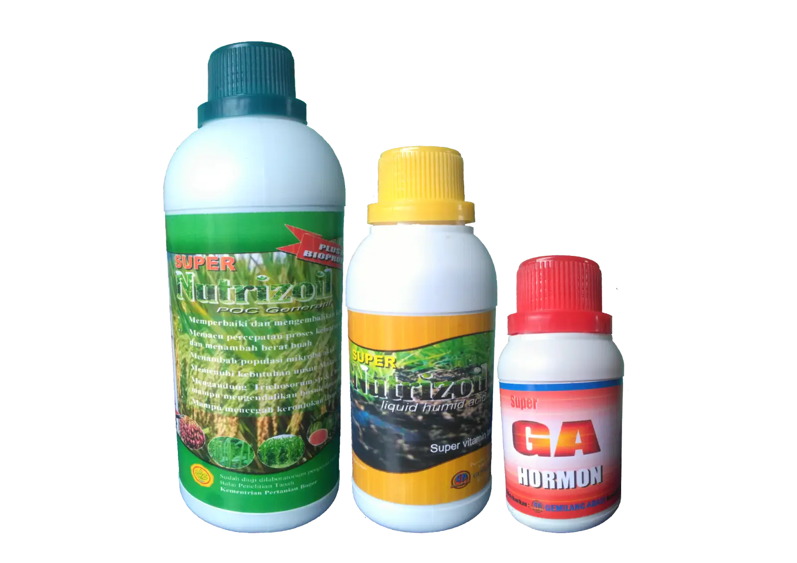 Various Fertilizer Bottles for Plant Growth