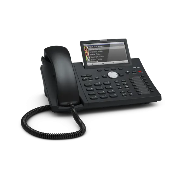 Black Office VoIP Phone with Display Screen
