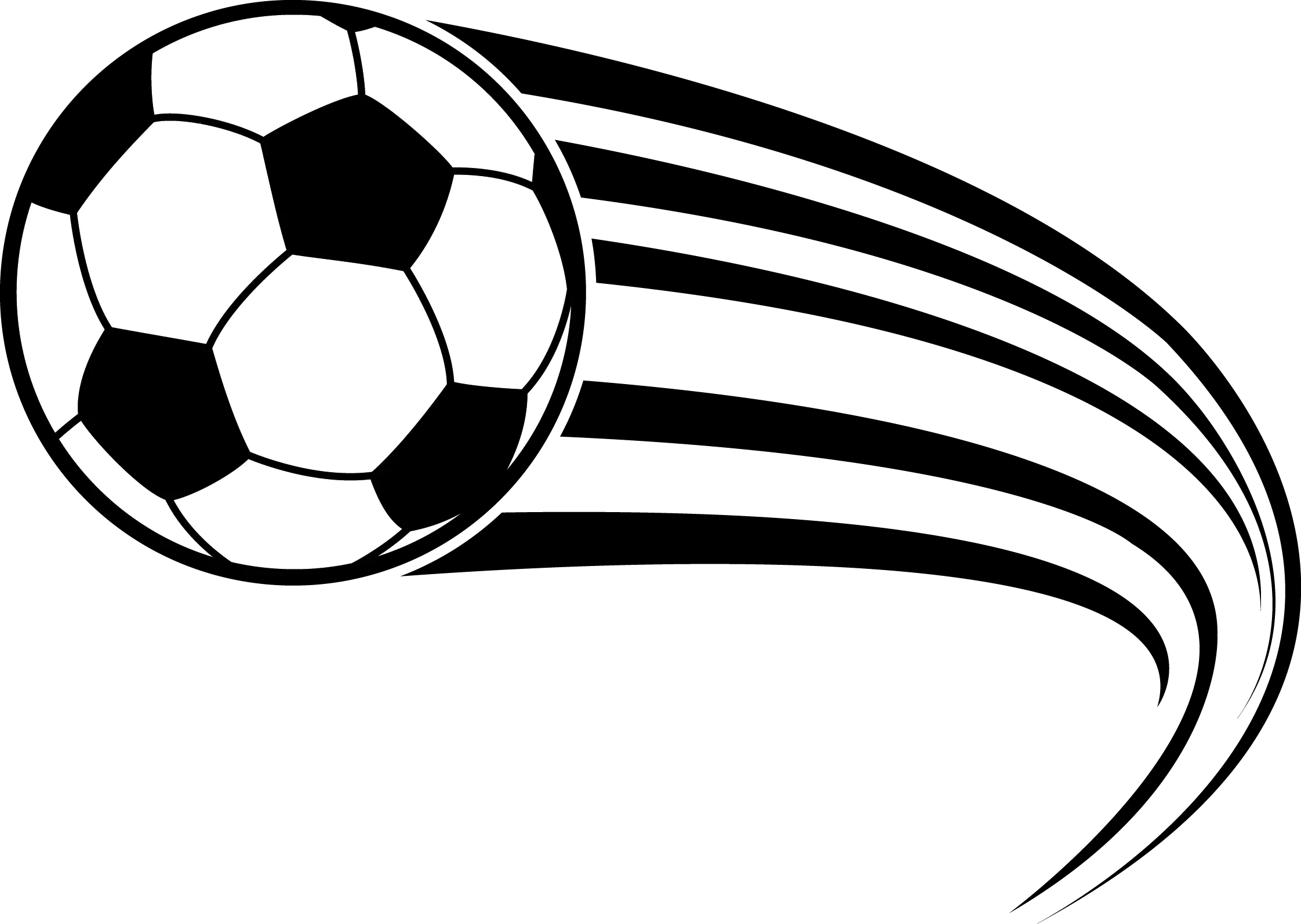 Soccer Ball with Motion Lines