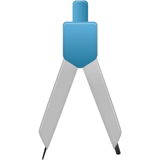 Blue and Silver Drawing Compass