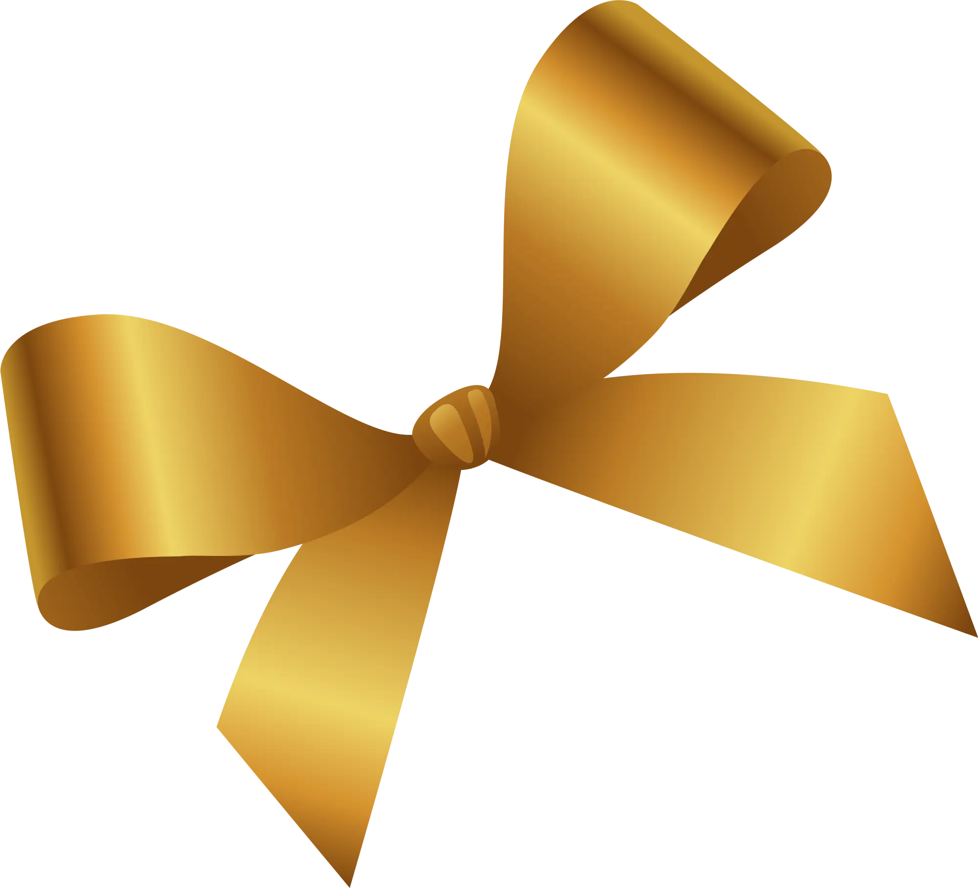 Golden Ribbon Bow for Decorative Purposes