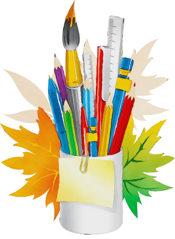 Colorful Stationery with Autumn Leaves Design