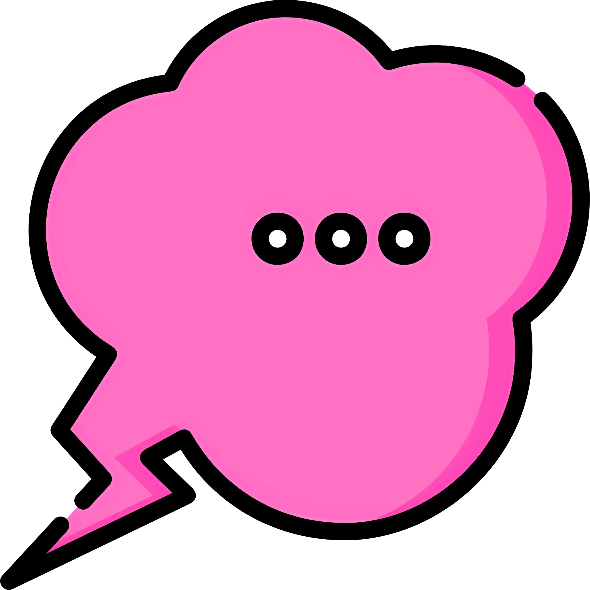 Pink Speech Bubble Icon