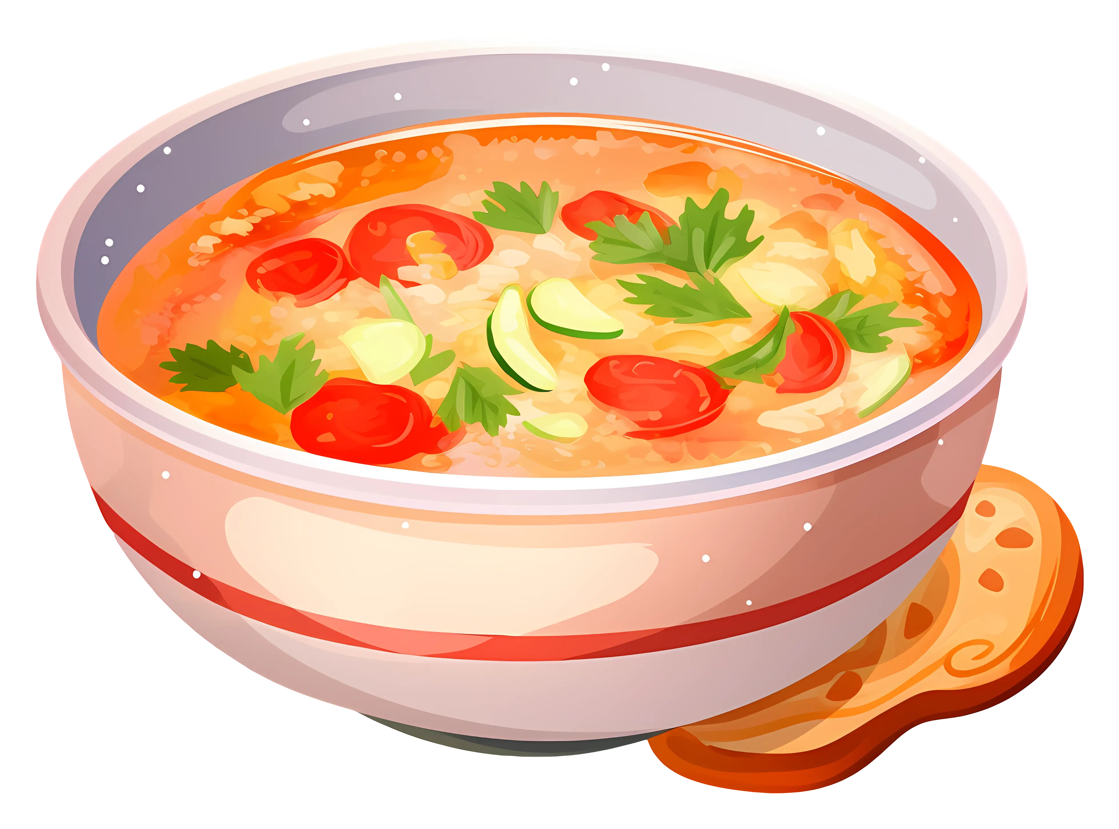 Bowl of Soup with Bread