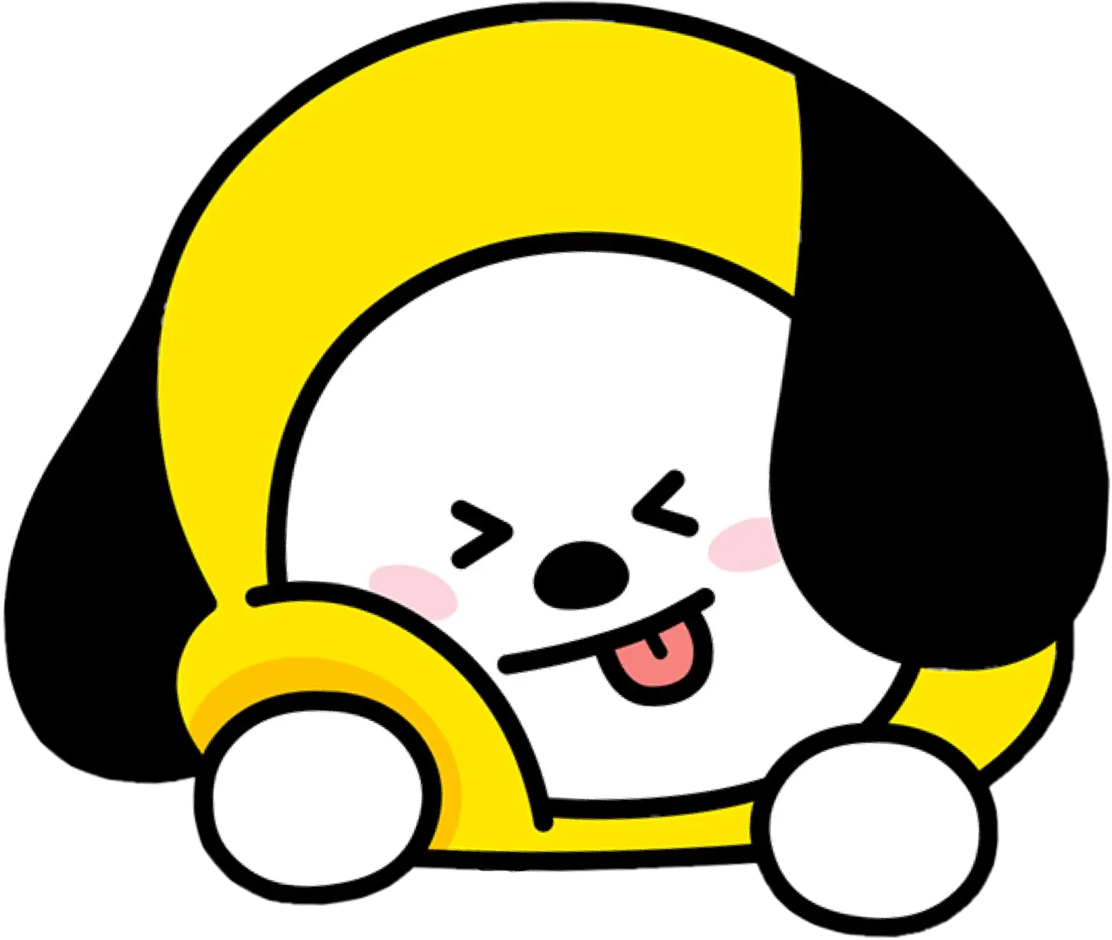 Cute Cartoon Character in Yellow and Black