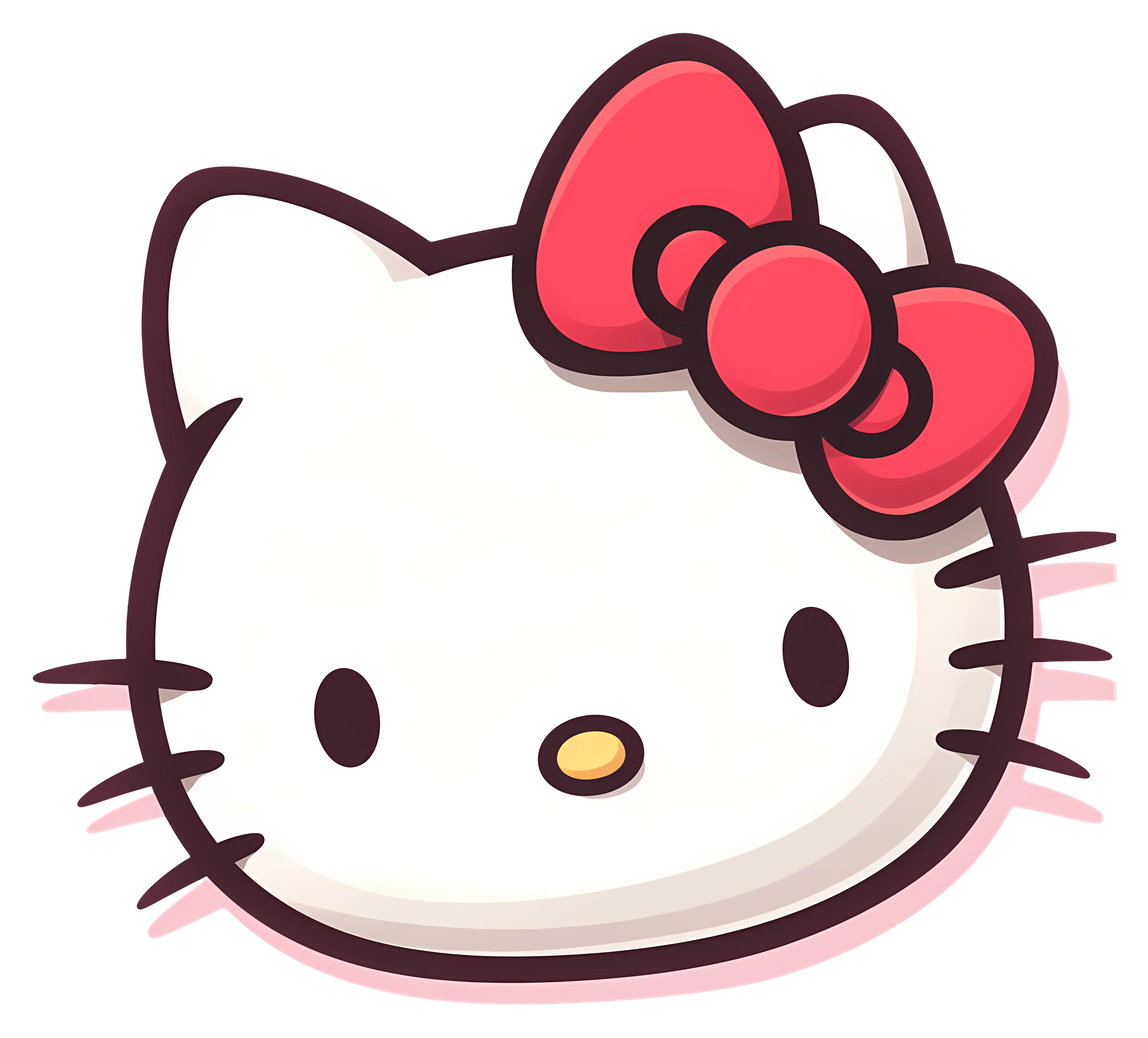 Hello Kitty Face with Pink Bow