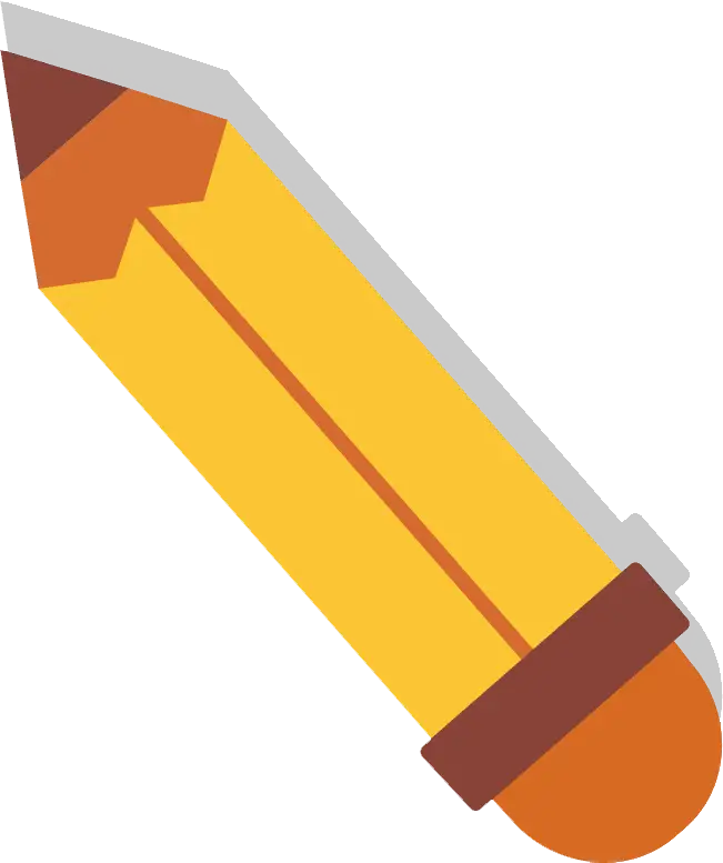 Yellow Pencil Illustration for Writing and Drawing