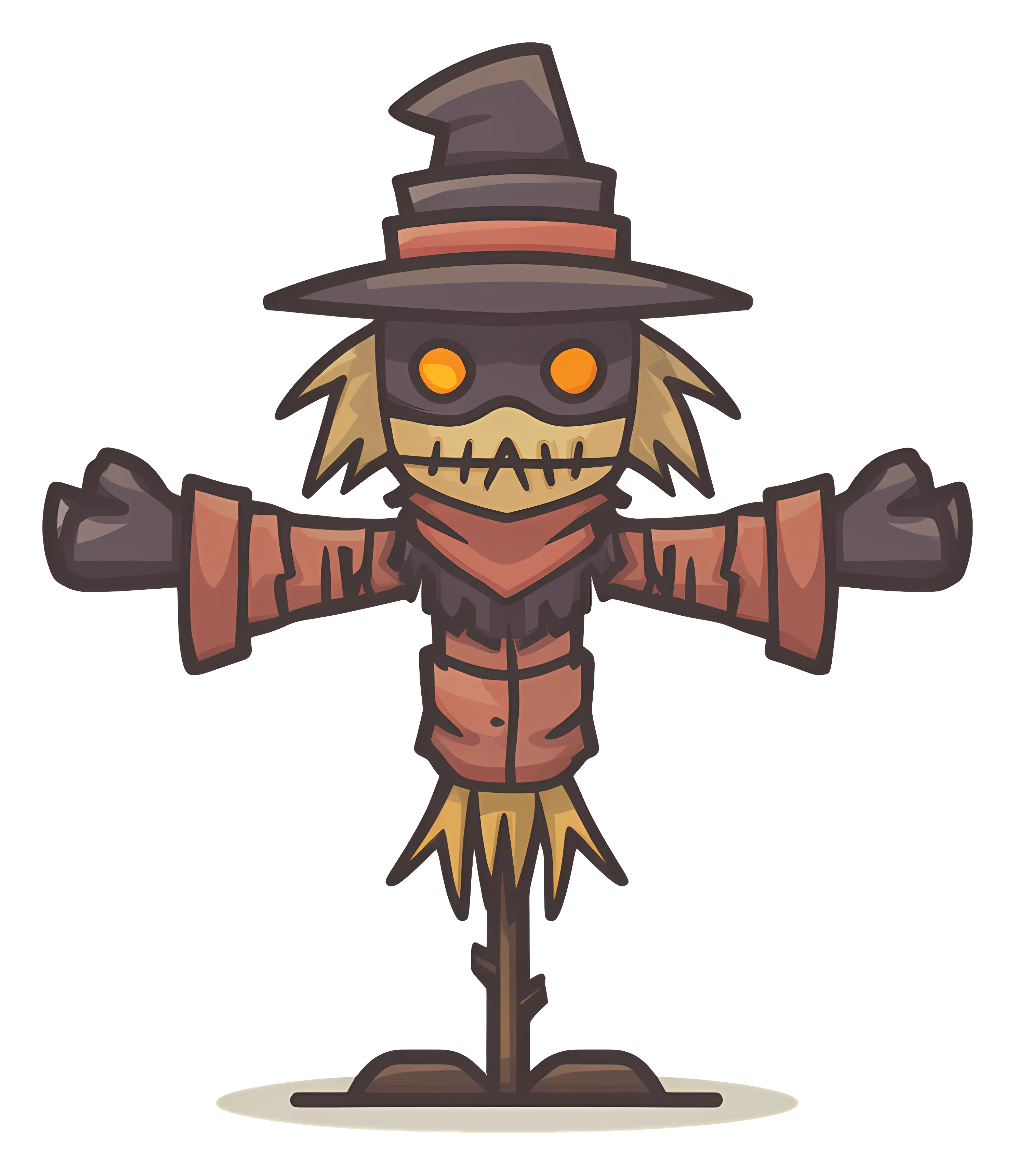 Scarecrow with Hat and Straw