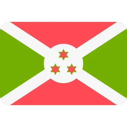 Flag of Burundi with Stars and Colors