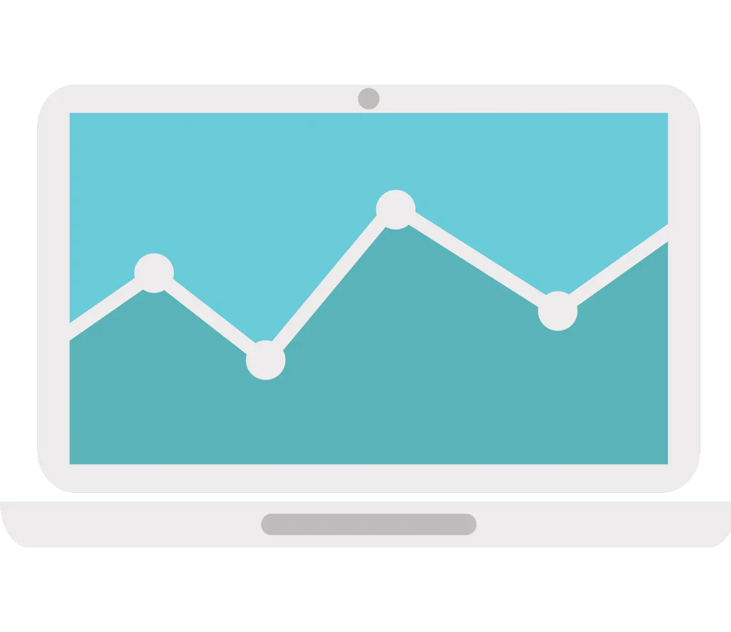 Analytics Graph on Laptop Screen