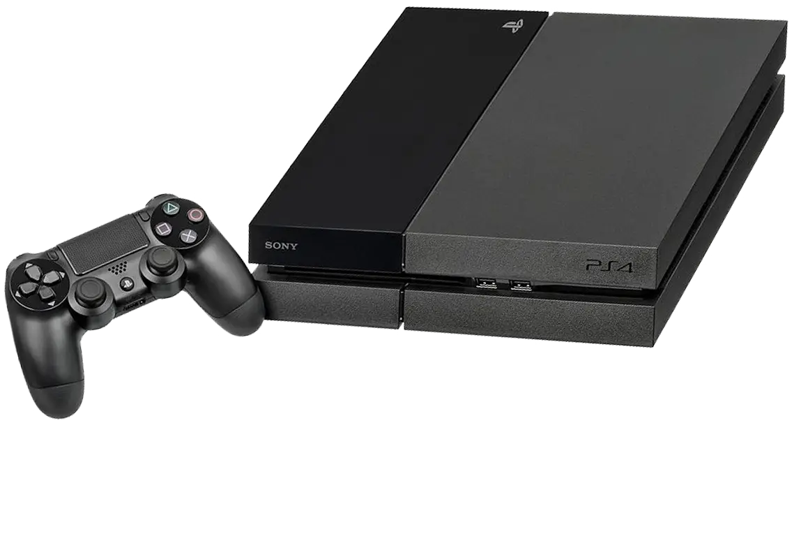 Black Gaming Console with Controller