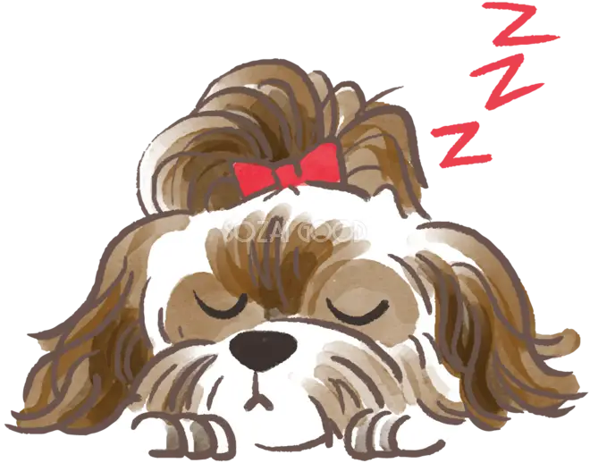 Cute Sleeping Dog Cartoon