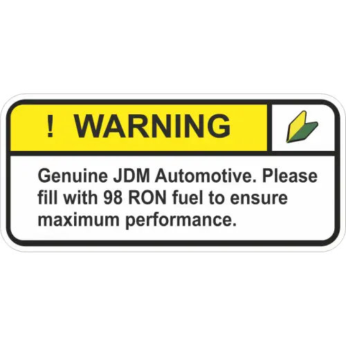 Automotive Warning Label for Fuel
