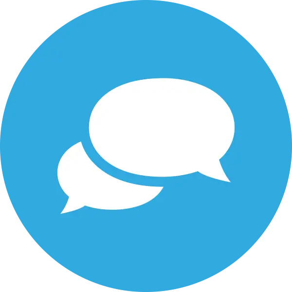 Blue Speech Bubbles Communication Icon
