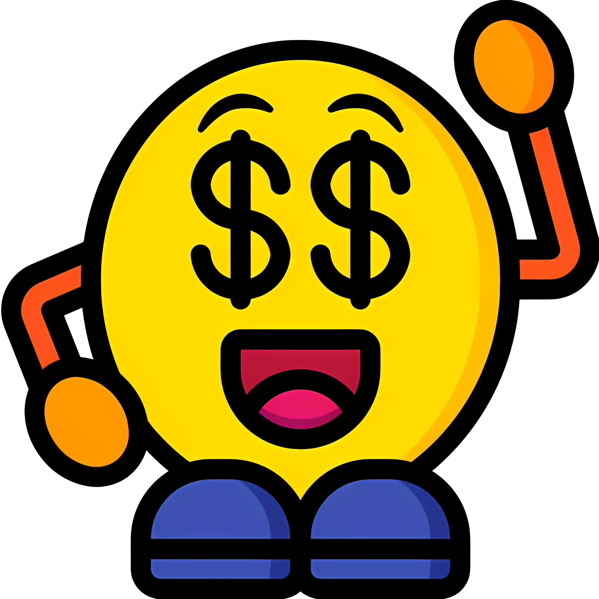 Happy Dollar Eyes Emoji