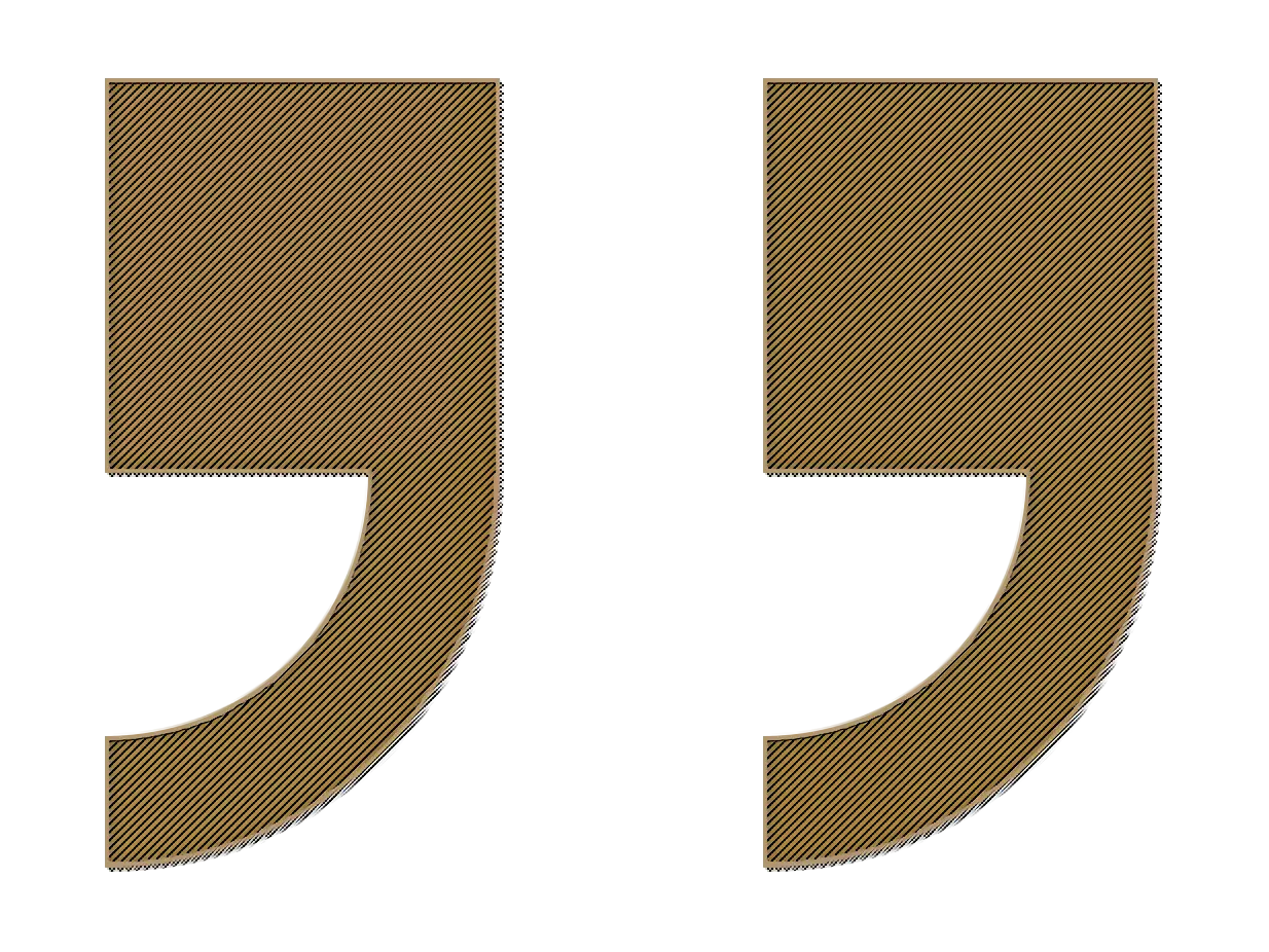 Stylized Gold Quotation Marks