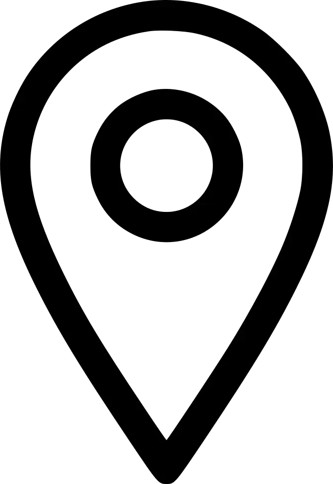 Black Location Pin Icon for Maps