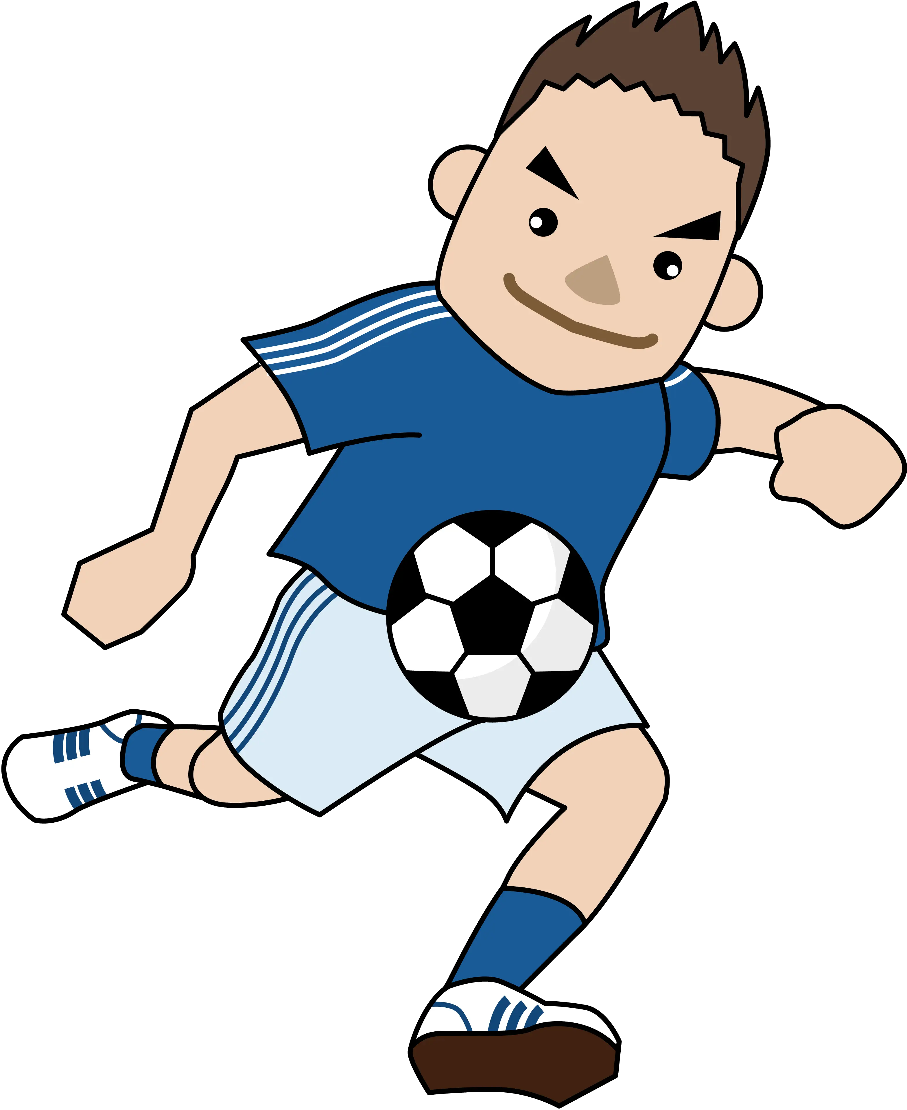 Cartoon Soccer Player in Action