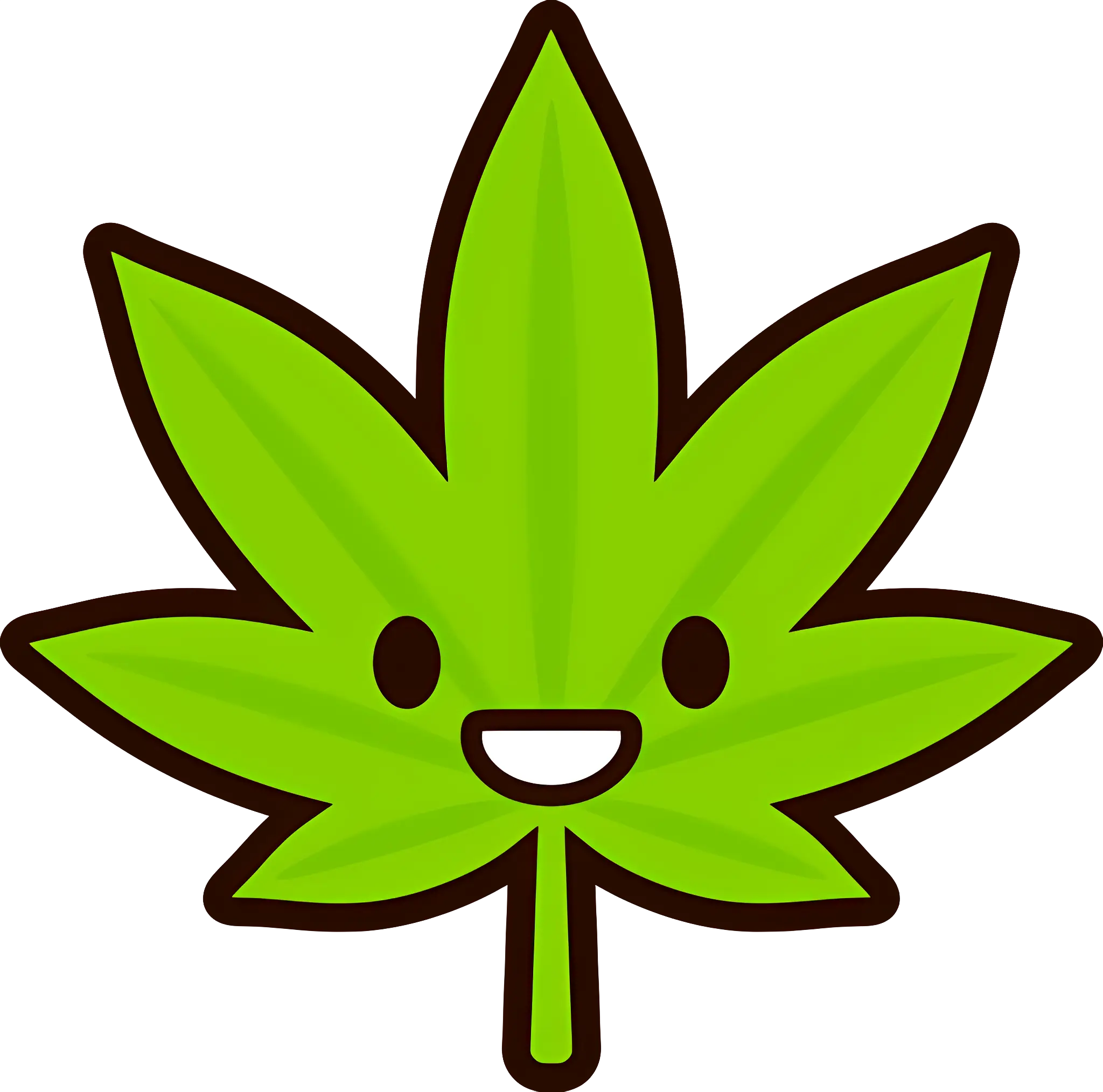 Cute Green Leaf Cartoon