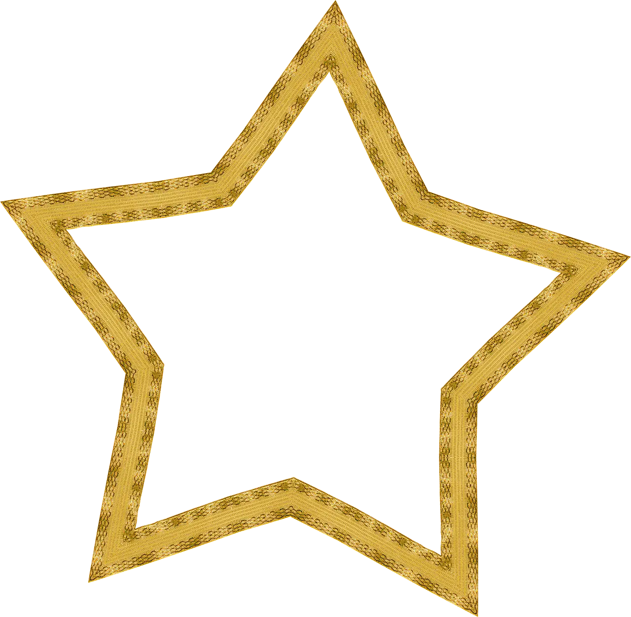 Elegant Gold Hollow Star Sketch