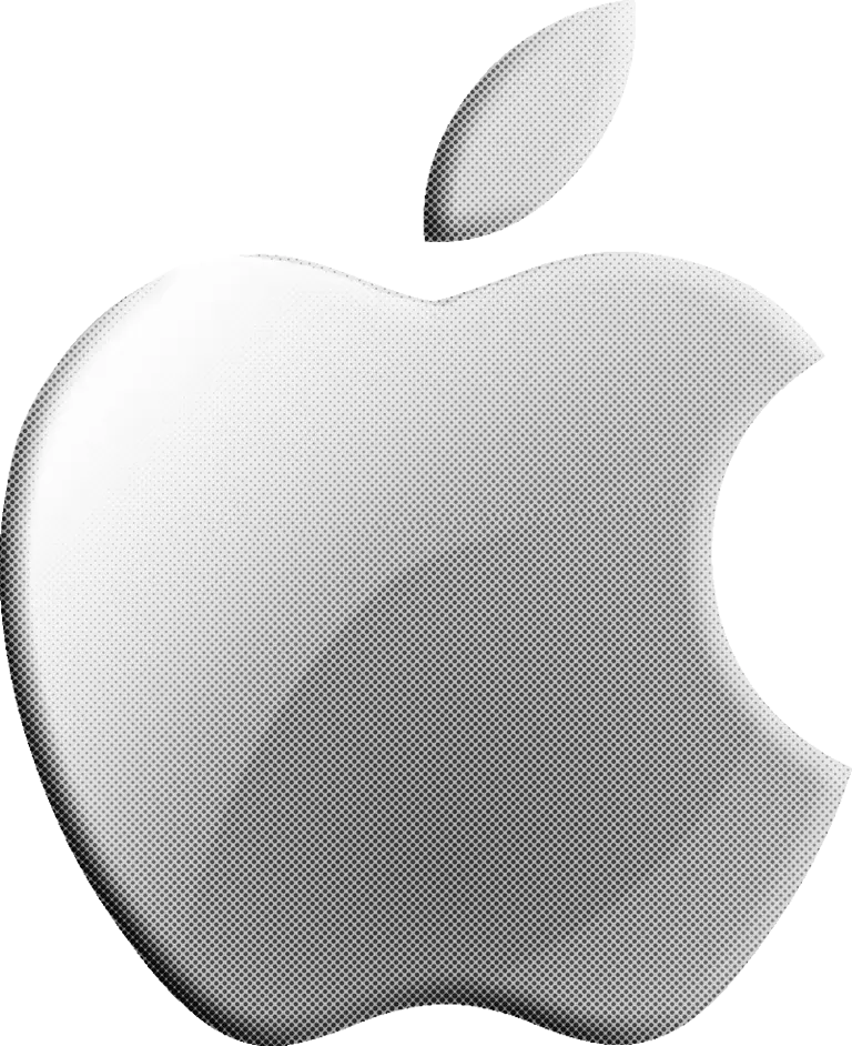 Apple Logo in Metallic Design