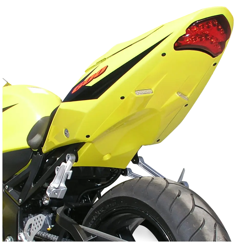 Bright Yellow Motorcycle Tail Design
