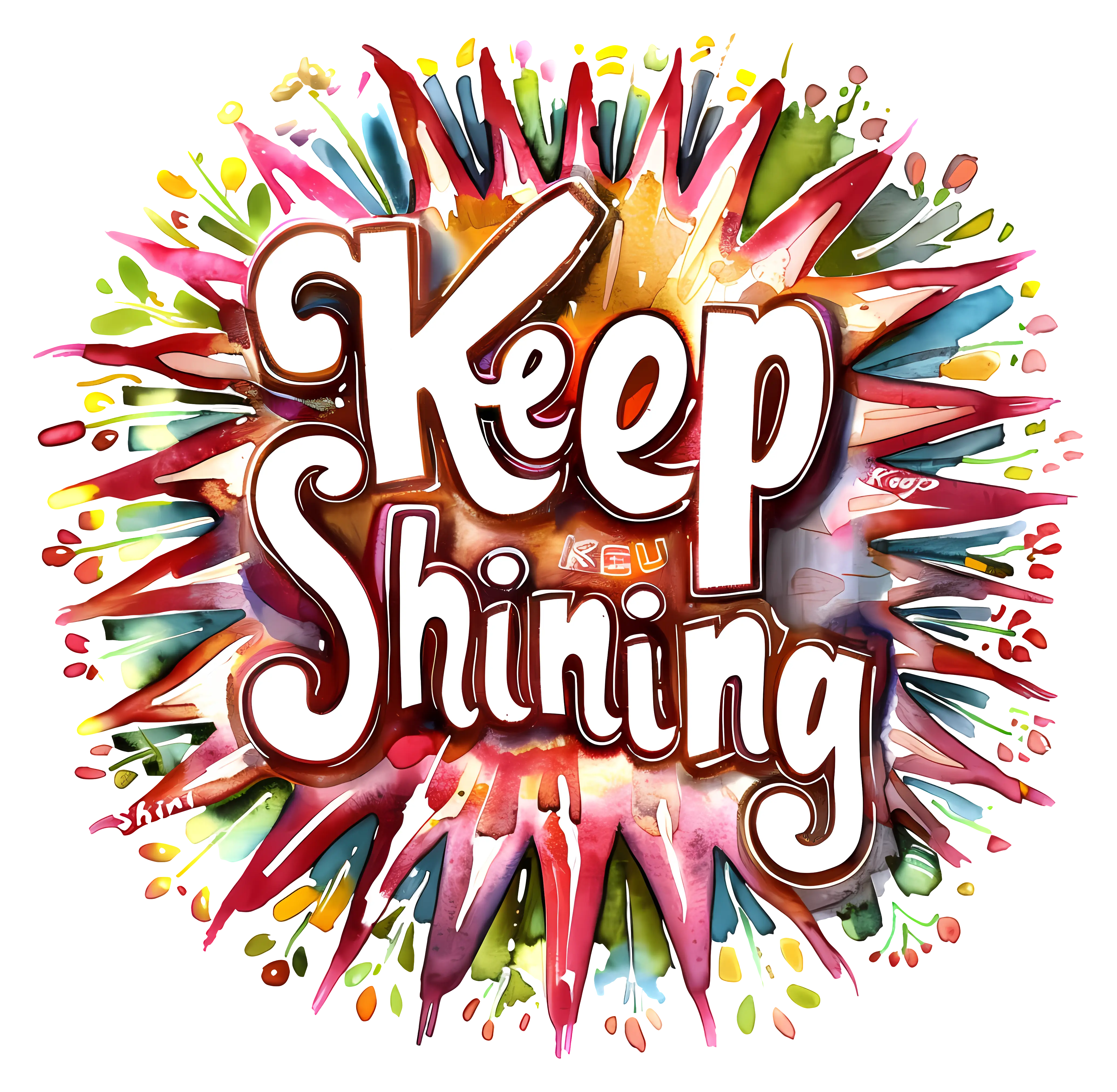 Keep Shining Motivational Text