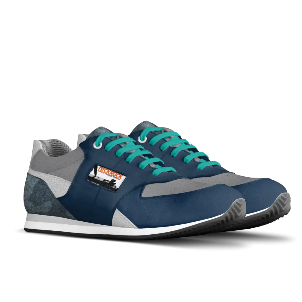 Blue and Gray Modern Sneakers