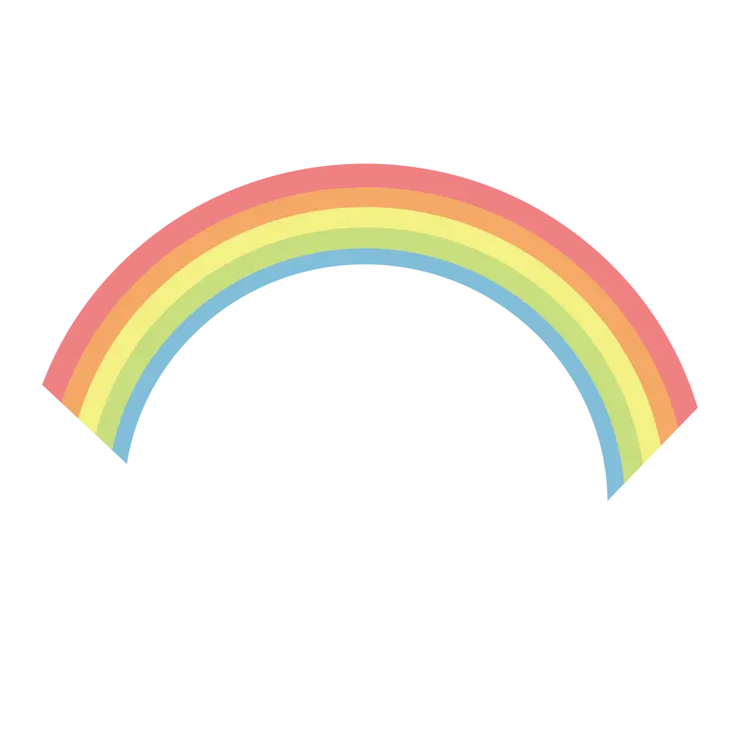 Bright and Colorful Rainbow Arc Illustration