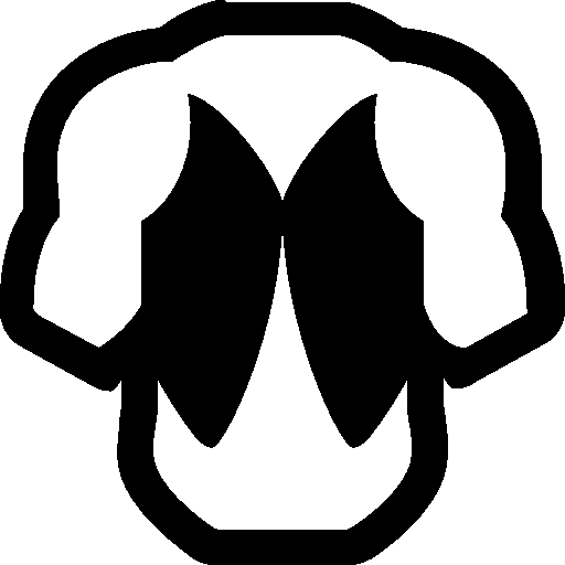 Muscular Chest Symbol for Fitness