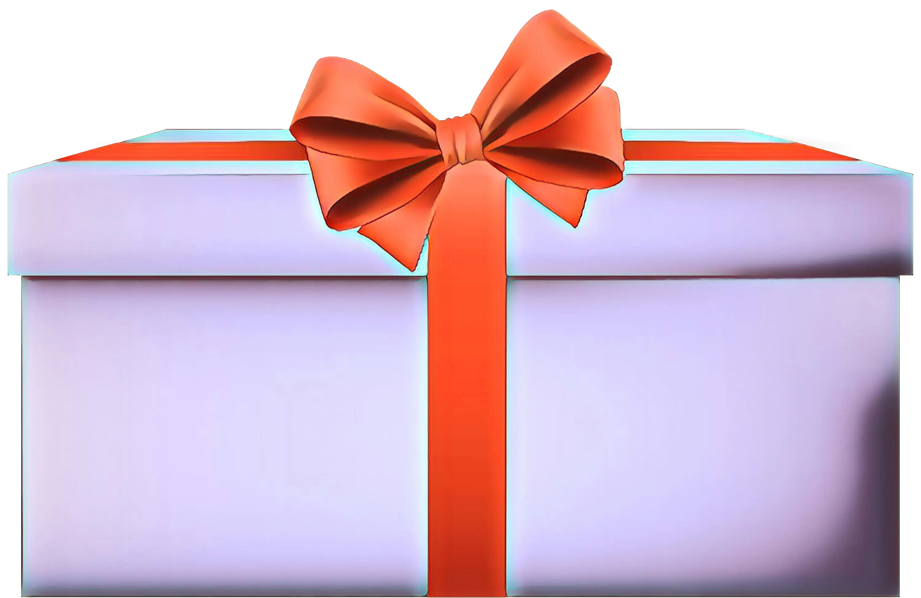 Gift Box with Red Ribbon Design