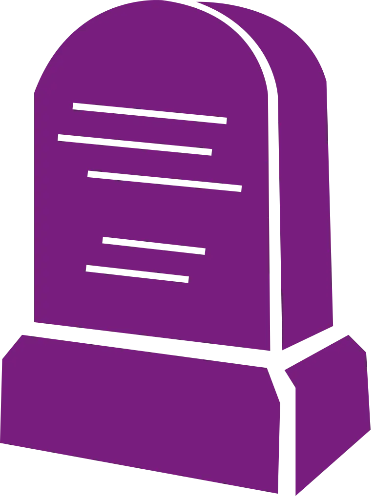 Purple Tombstone Symbol
