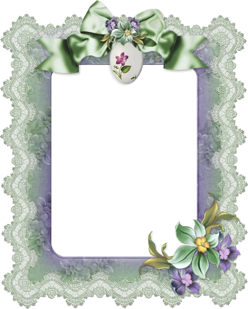 Ornate Photo Frame with Lace and Floral Details