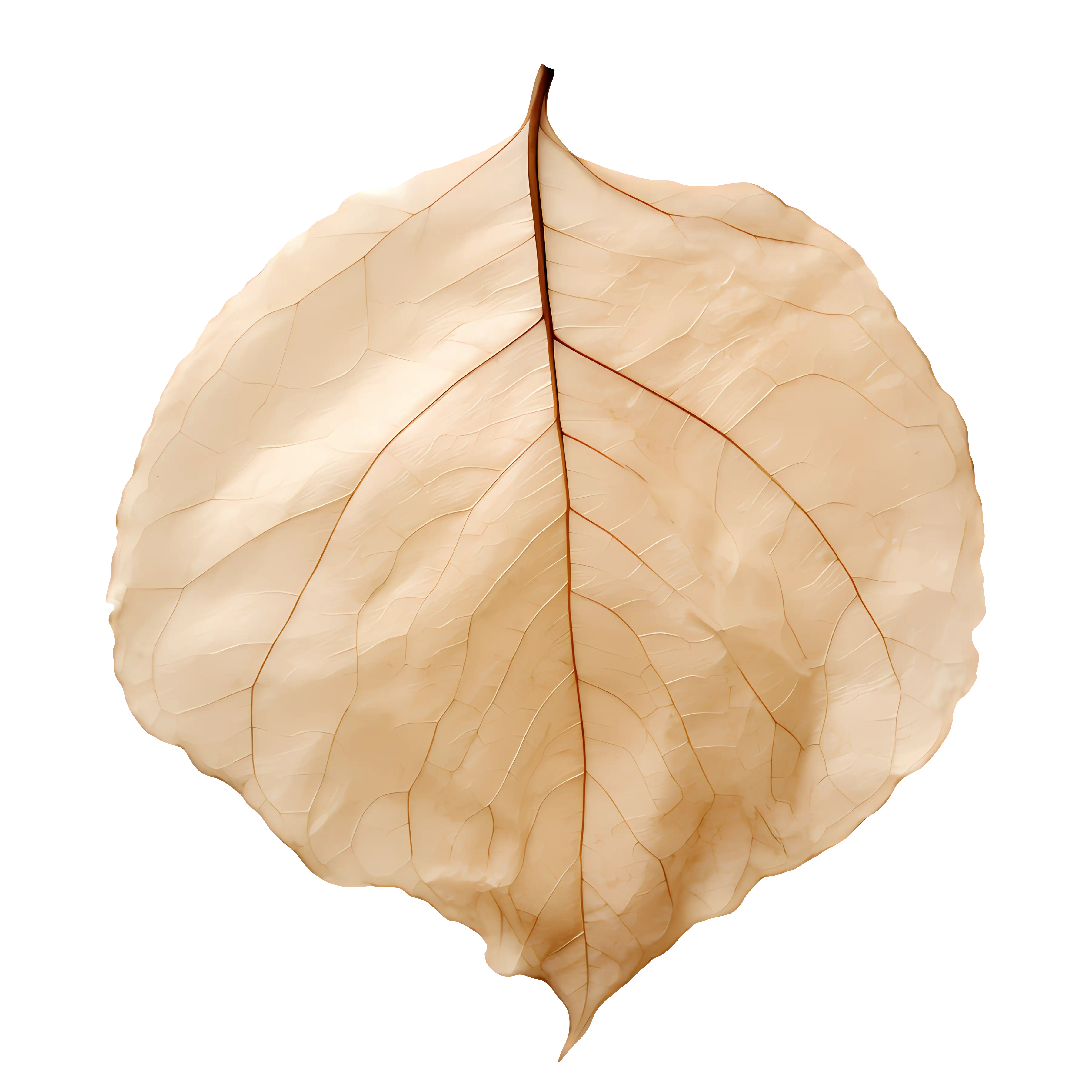 Dry Leaf Illustration with Fine Details