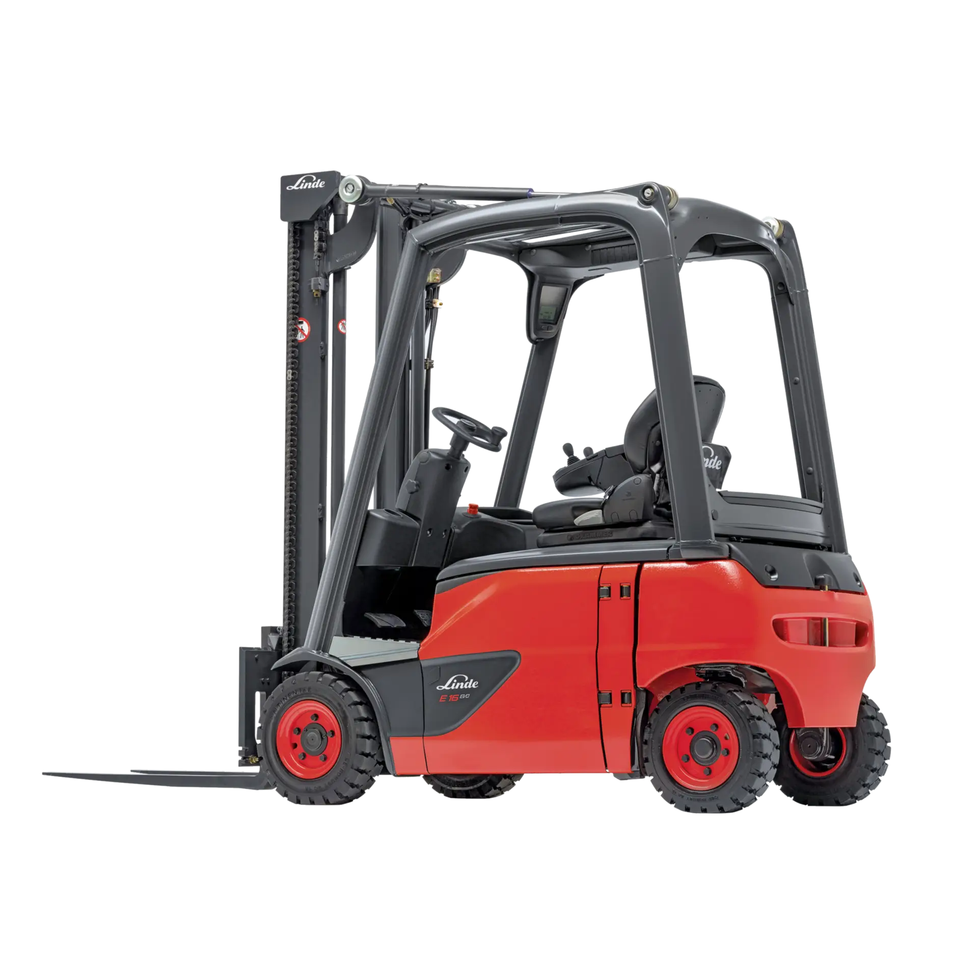 Compact Red Forklift for Industrial Use