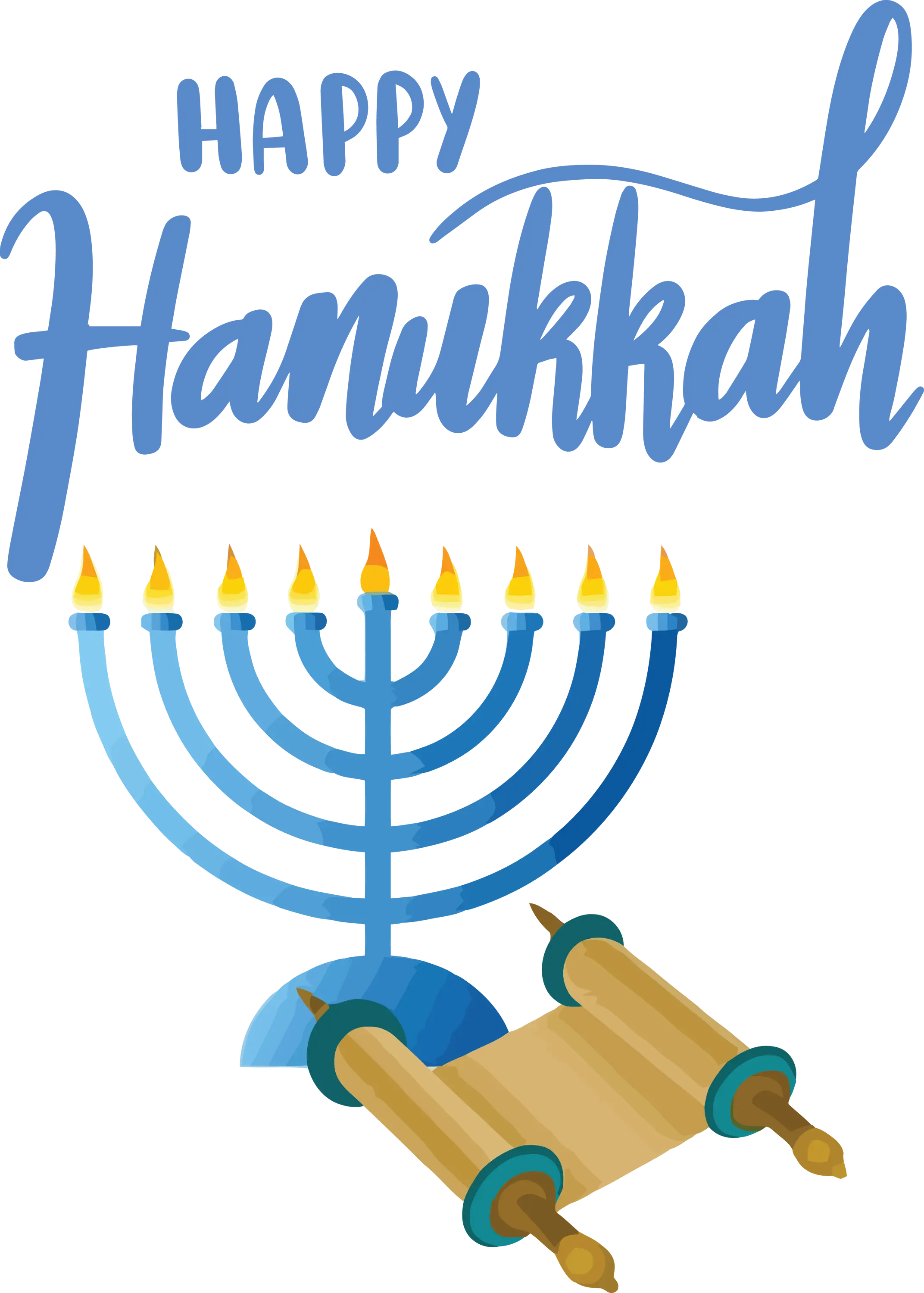 Happy Hanukkah Design with Menorah
