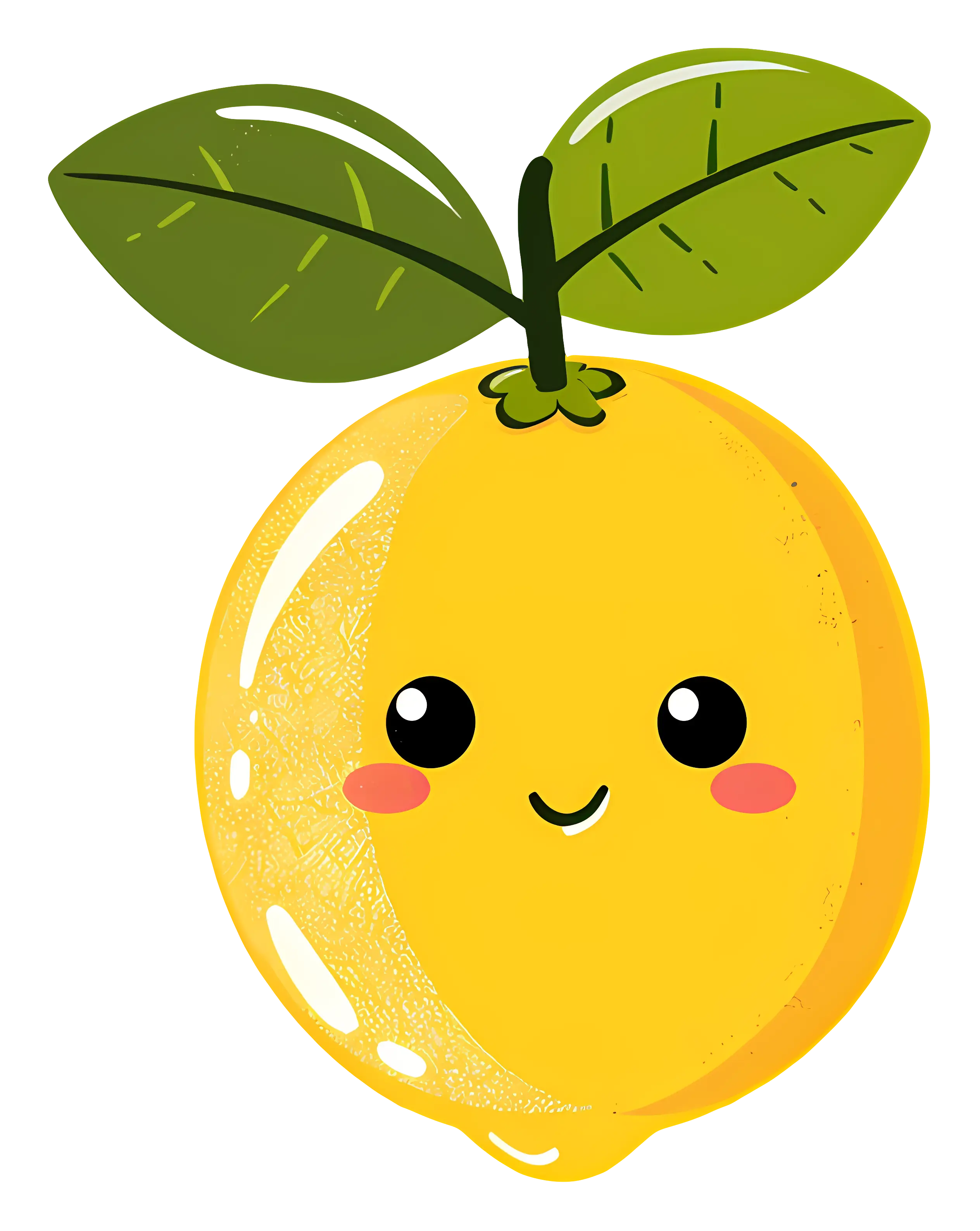 Cute Lemon Cartoon with Smile
