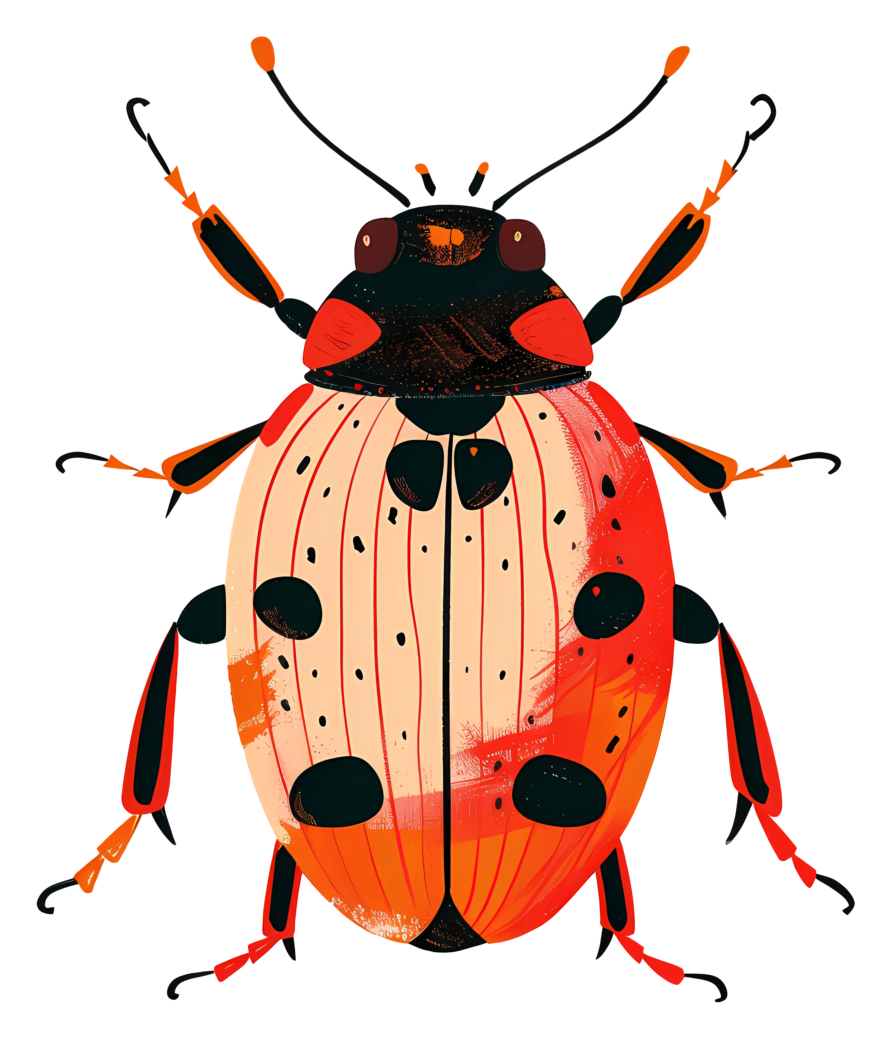Colorful Ladybug Illustration