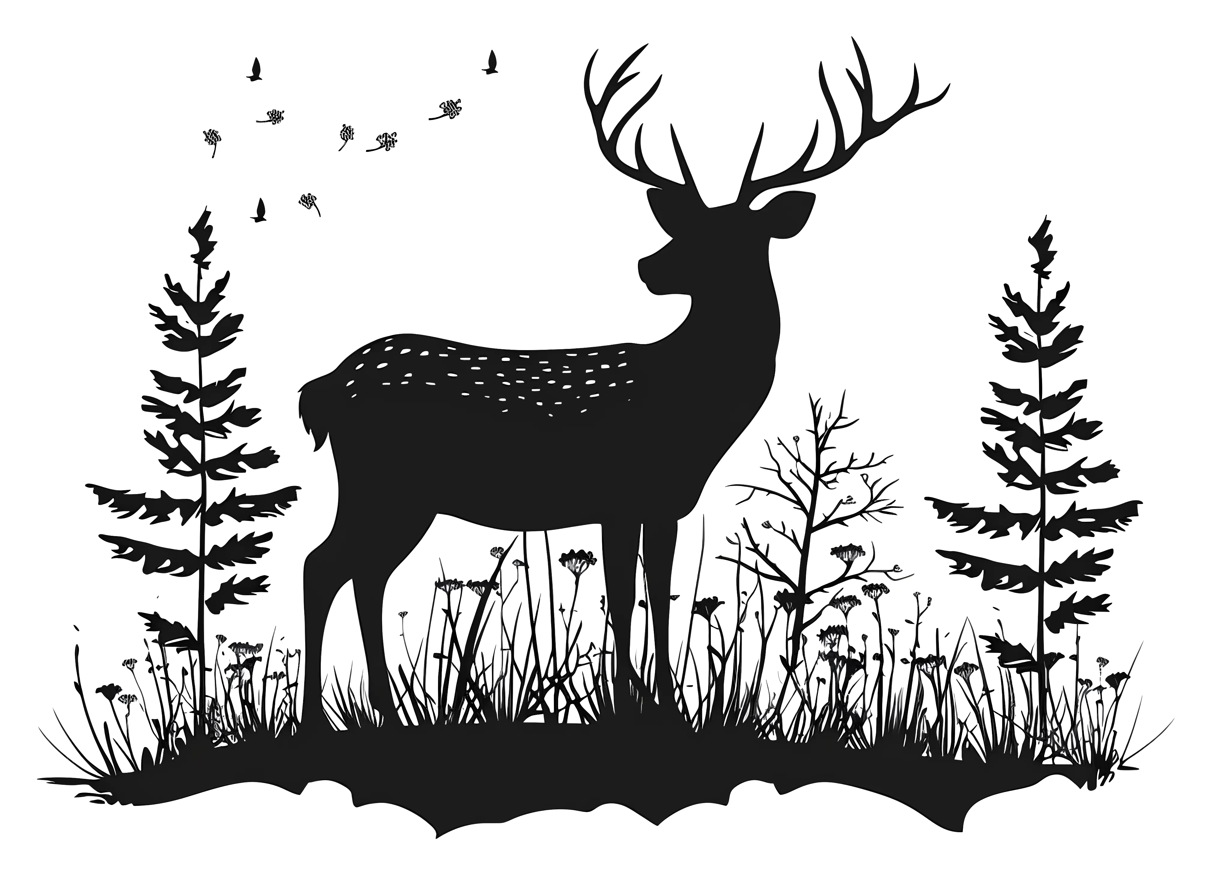 Deer silhouette