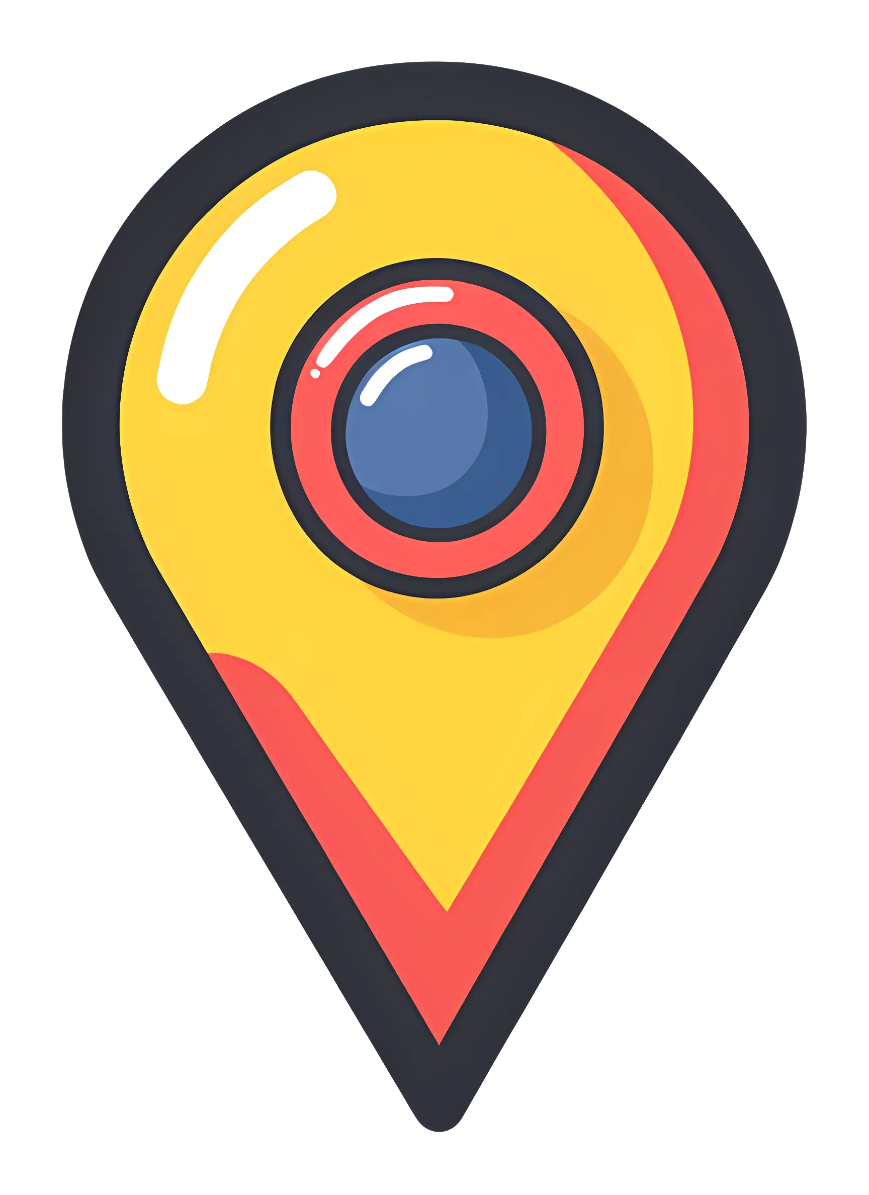 Yellow Map Pin Illustration