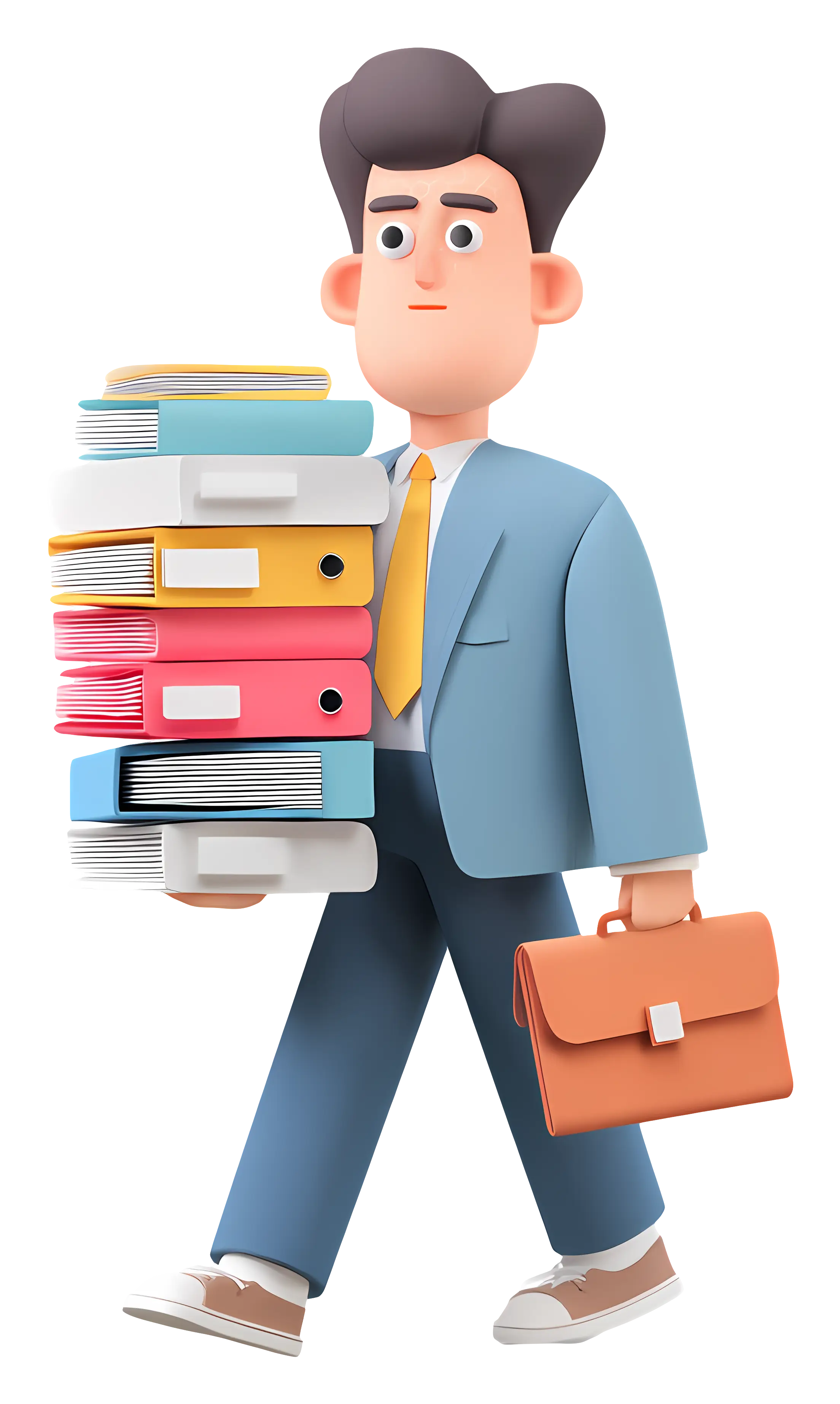 Businessman Carrying Files