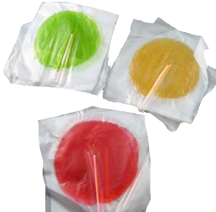 Colorful Lollipops in Wrappers