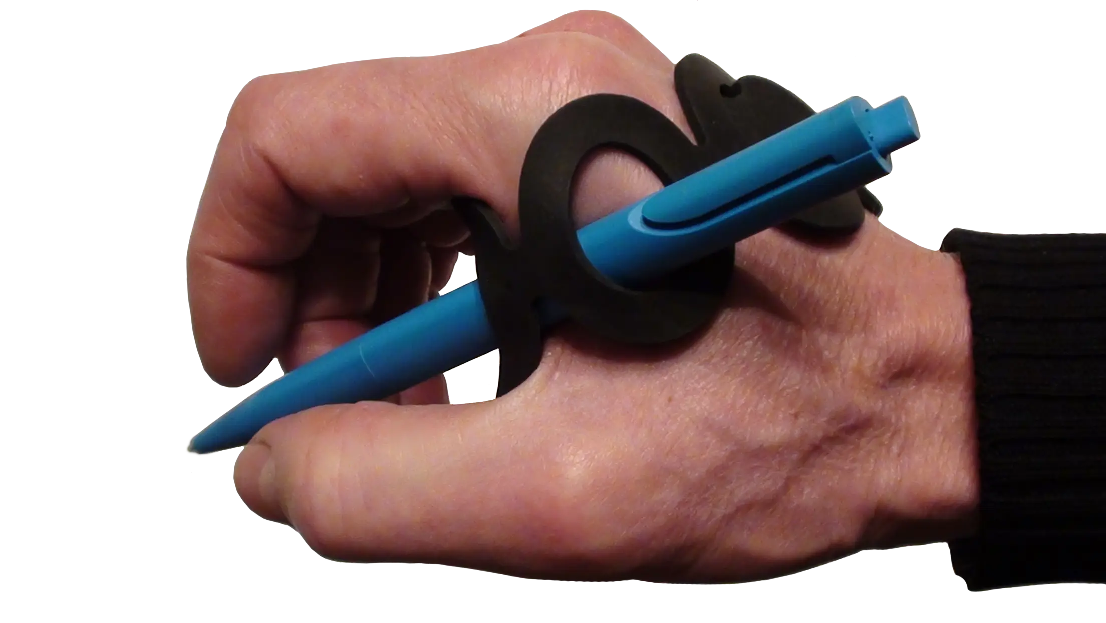 Hand Holding Pen with Holder