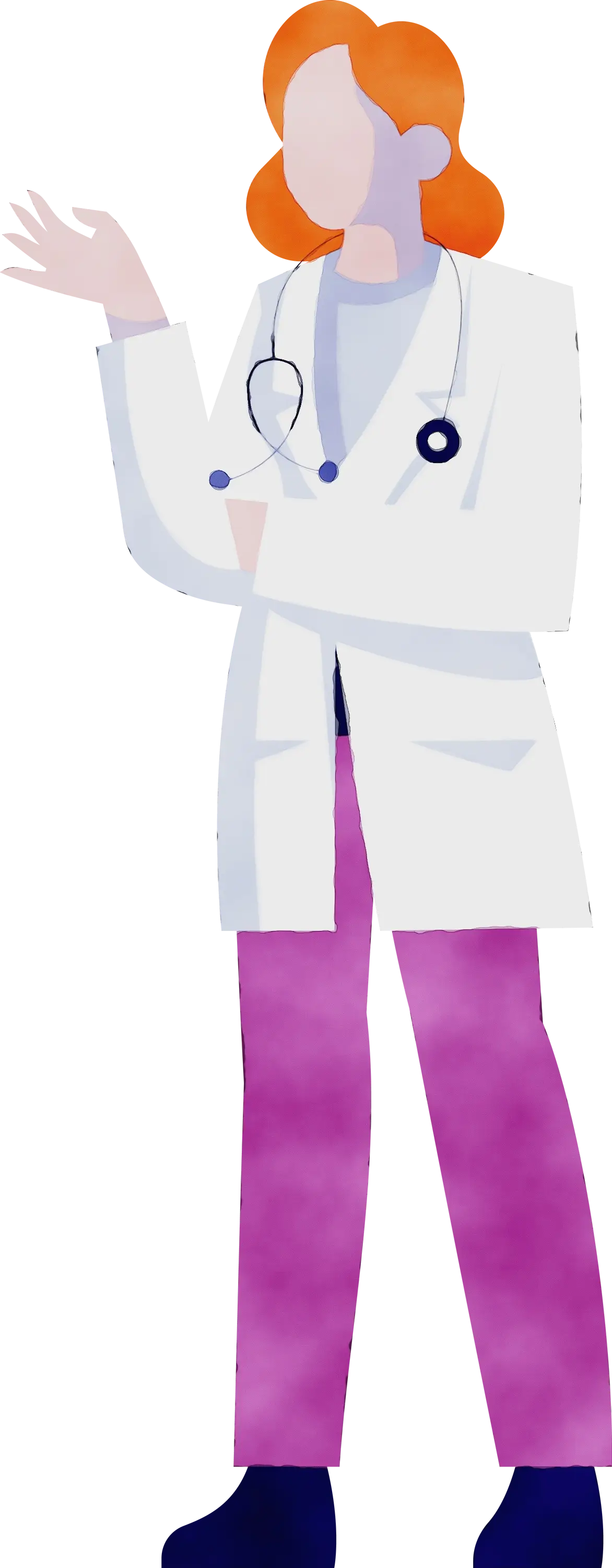 Female Doctor Illustration in Modern Style