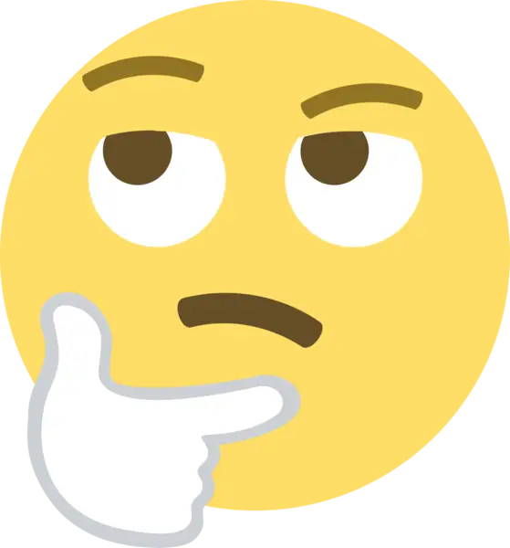 Pondering Thinking Face Emoji