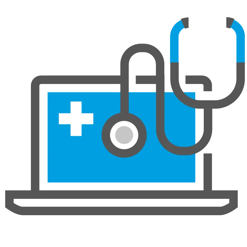 Healthcare and Technology Laptop Icon