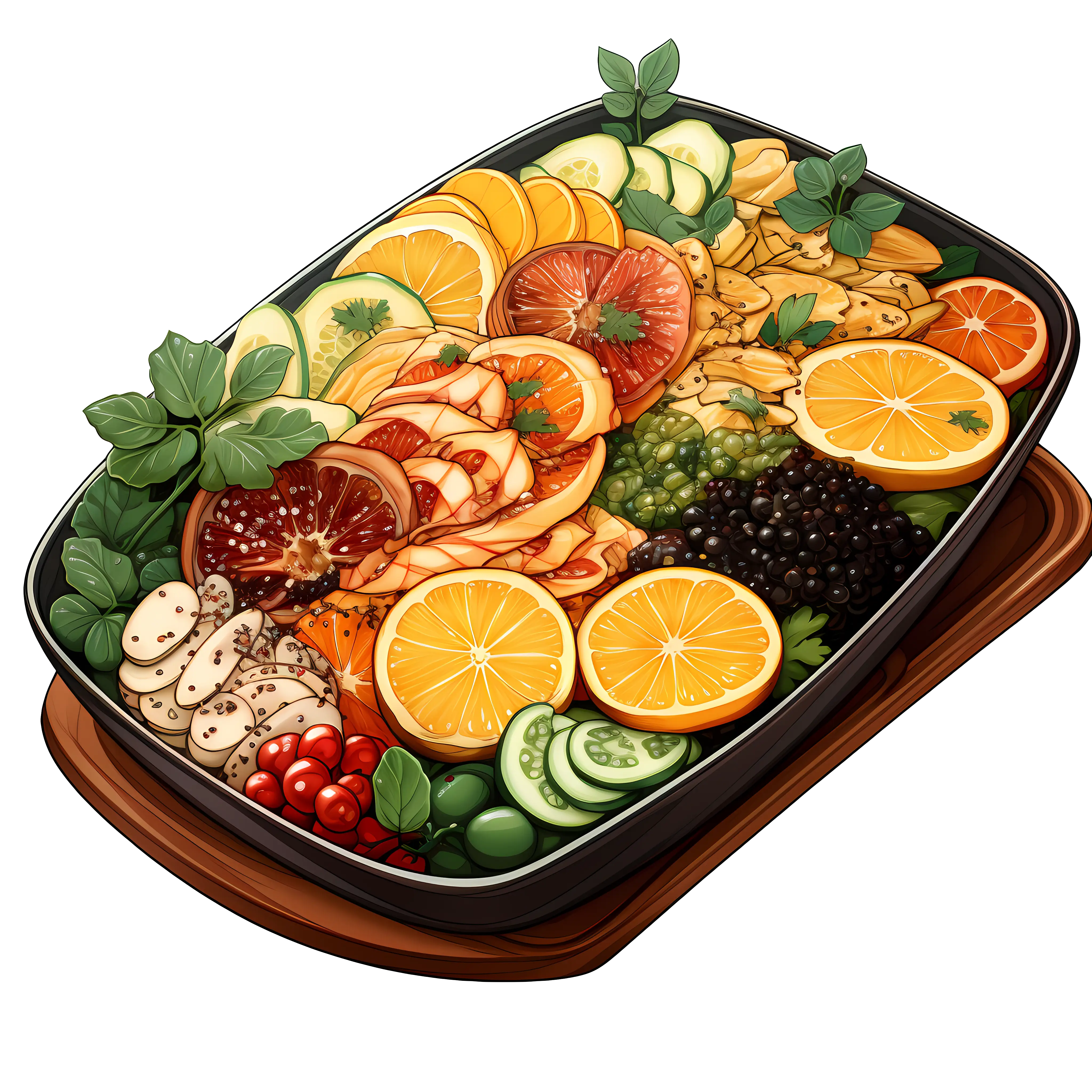 Platter of Fresh Fruits and Vegetables