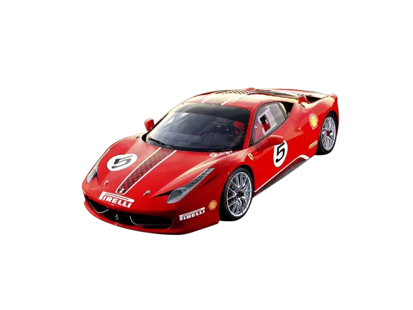 Red Sports Car with Racing Design